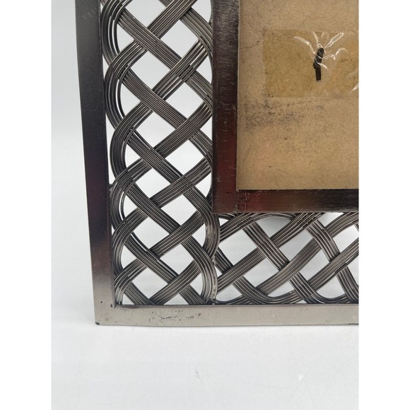 Trellis Metal Frame Antique Pewter Finish -  8"x8" Frame, Fits 3.81"x3.81" Photo - Picture 3 of 15
